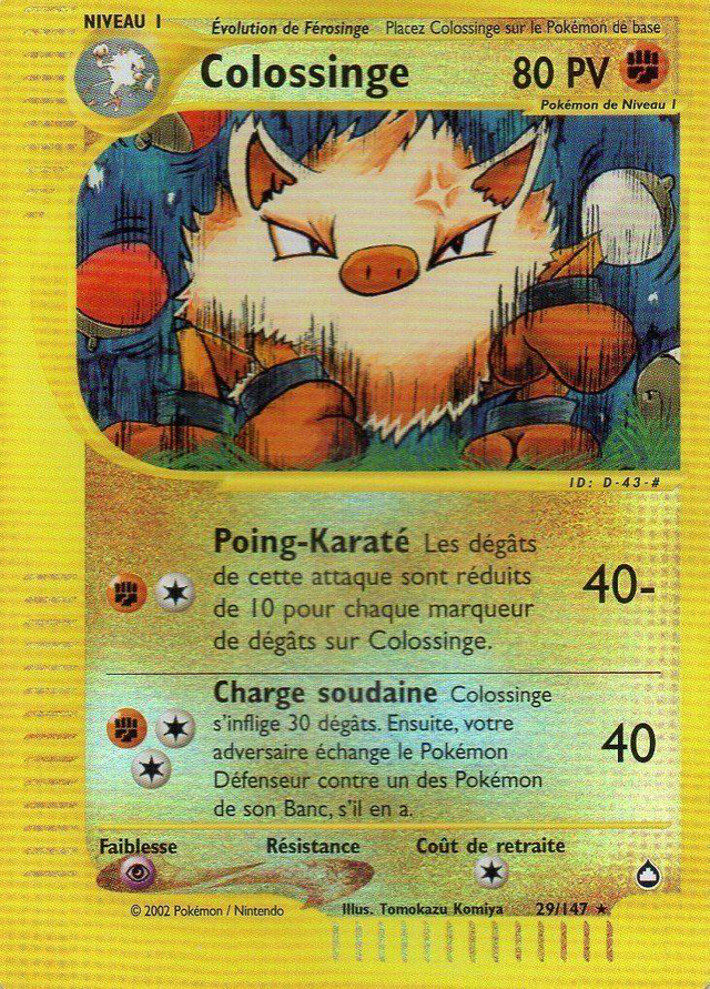 Colossinge 29 147 Aquapolis Carte Pokemon Poke Cartes