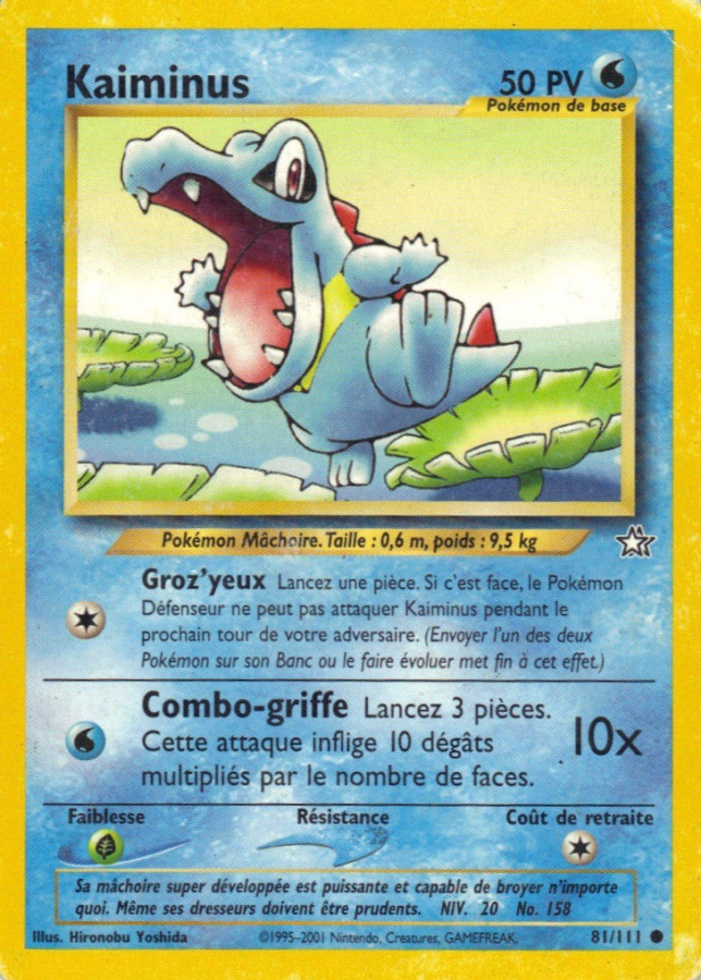 Kaiminus 81 111 Néo Génésis carte Pokemon Poke Cartes