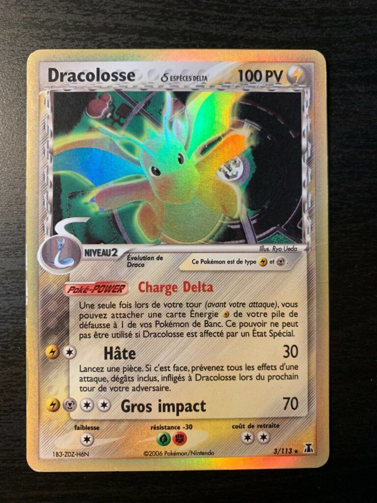 Dracolosse 3 113 EX Espèces Delta carte Pokemon