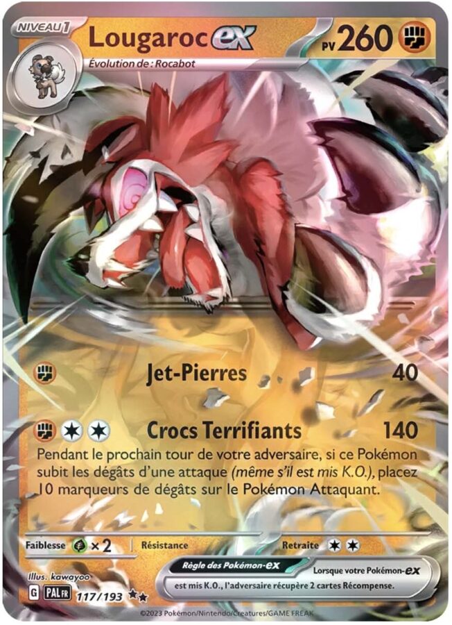 Lougaroc Ex Volutions Paldea Carte Pokemon