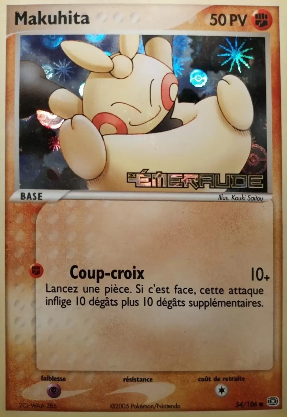 Makuhita 54 106 EX Emeraude Carte Pokemon