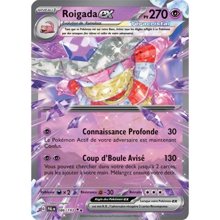 Roigada ex 086 193 Évolutions à Paldea carte Pokemon