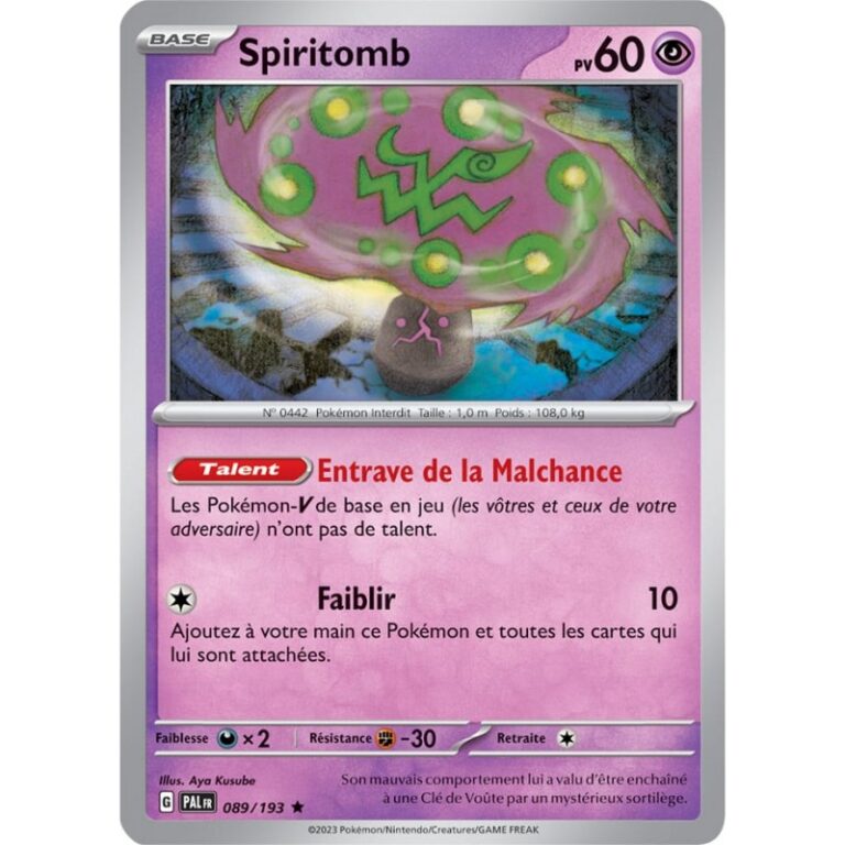 Spiritomb Volutions Paldea Carte Pokemon