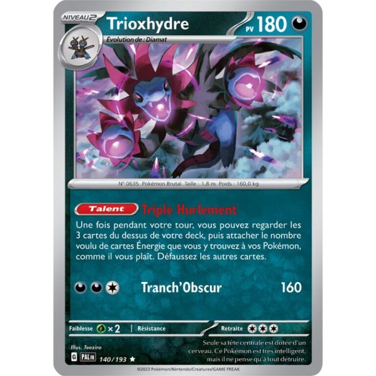 Trioxhydre 140 193 Évolutions à Paldea carte Pokemon