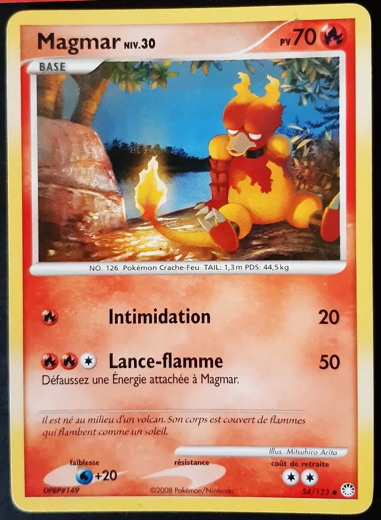 Magmar 54 123 Diamant et Perle Trésors Mystérieux carte Pokemon