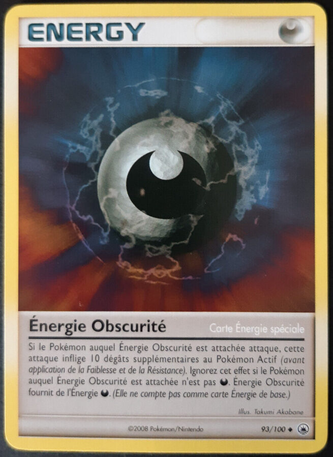 Énergie Obscurité 93 100 Diamant et Perle Aube Majestueuse carte Pokemon