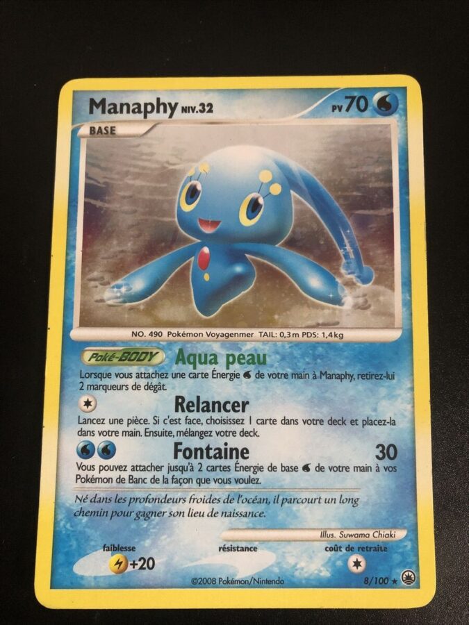 Manaphy Diamant Et Perle Aube Majestueuse Carte Pokemon