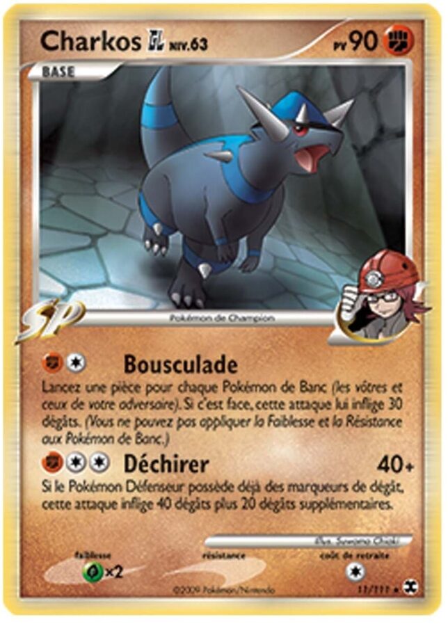 Charkos Gym Leader Platine Rivaux Mergeants Carte Pokemon