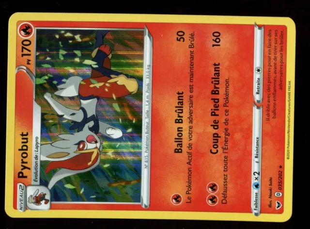 Pyrobut 035 202 épée et bouclier carte Pokémon EB01