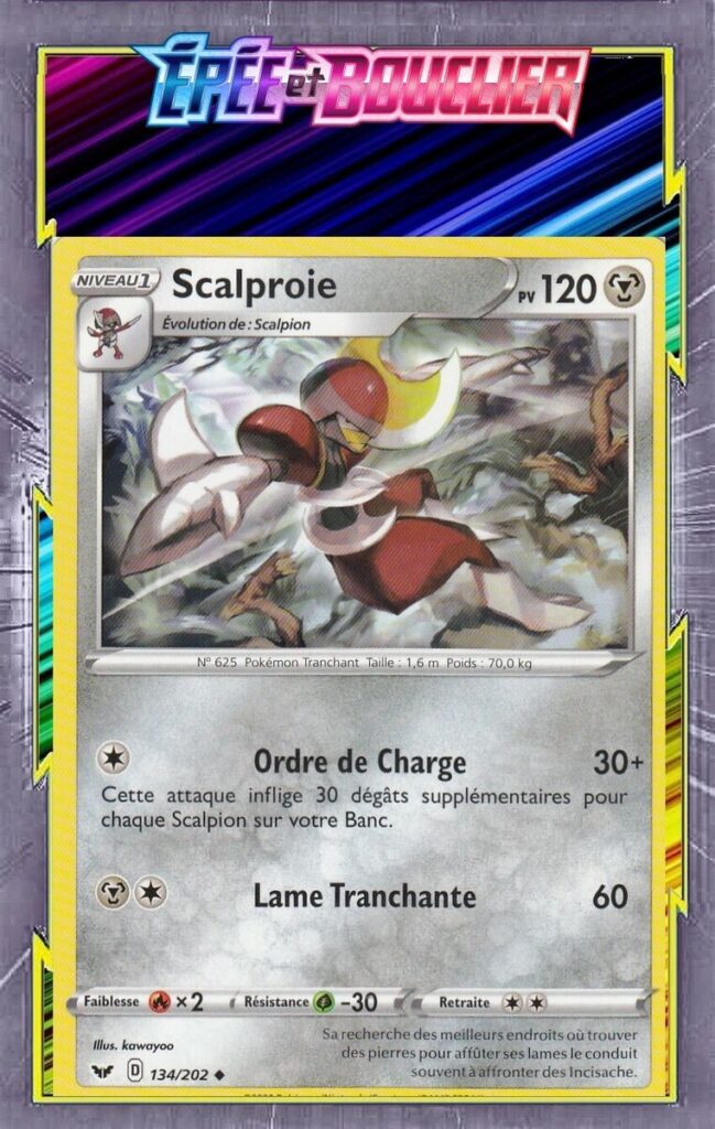 Scalproie 134 202 épée et bouclier carte Pokémon EB01