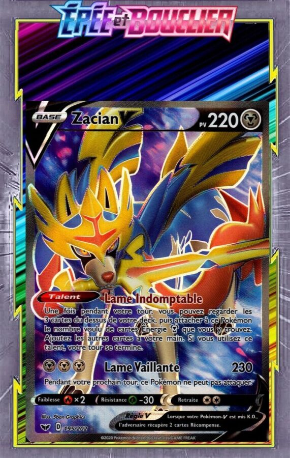 Zacian V P E Et Bouclier Carte Pok Mon Eb