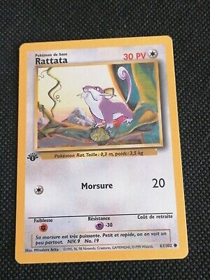 Rattata 61/102 Set de base carte Pokemon