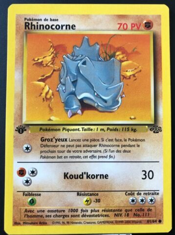 Cartes Pokémon Jungle : Toutes les cartes de la série