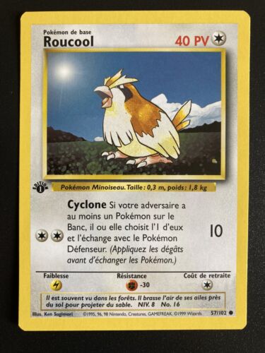 Roucool 57/102 Set de base carte Pokemon