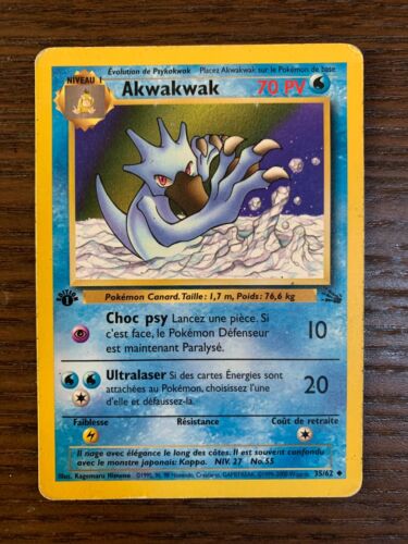 Akwakwak 35/62 Fossile carte Pokemon