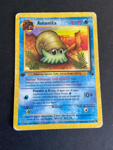 Amonita 52/62 Fossile carte Pokemon