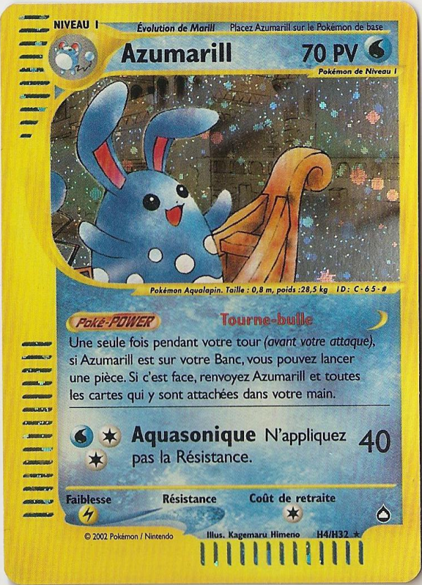 Cartes Pokémon Aquapolis : Toutes les cartes de la série