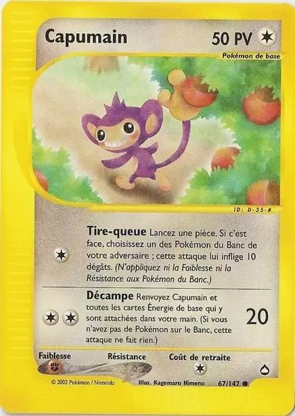 Cartes Pokémon Aquapolis : Toutes les cartes de la série