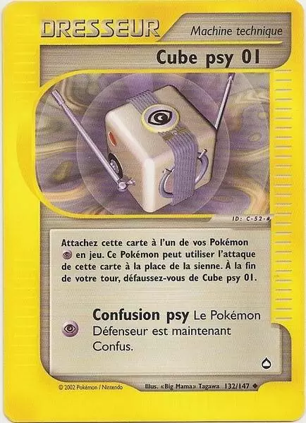 Cube psy 01 132/147 Aquapolis carte Pokemon