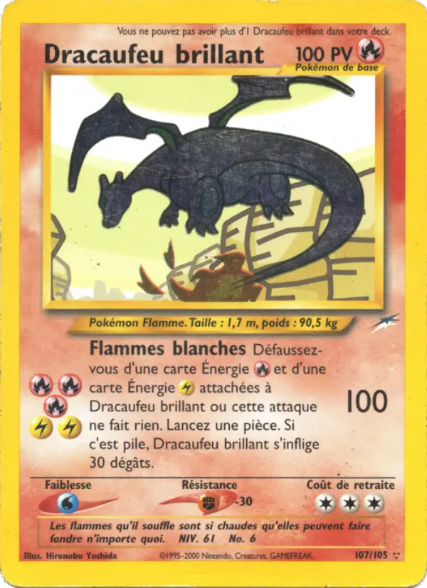 Dracaufeu brillant 107/105 Neo Destiny carte Pokemon