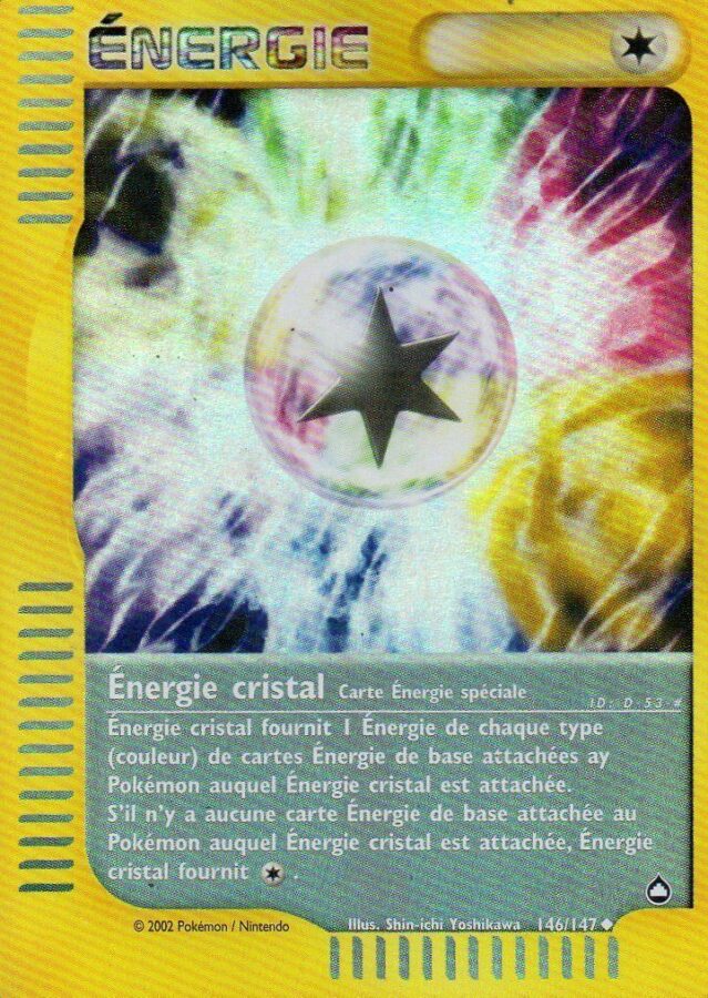 Énergie cristal 146/147 Aquapolis carte Pokemon