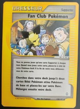 Fan Club Pokémon 130/147 Aquapolis carte Pokemon