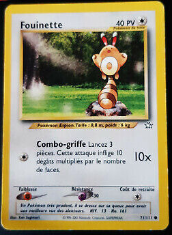 Fouinette 71/111 Néo Génésis carte Pokemon