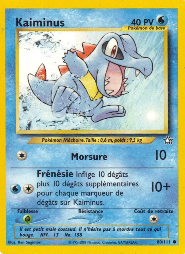 Cartes Pokémon Néo Génésis : Toutes les cartes de la série