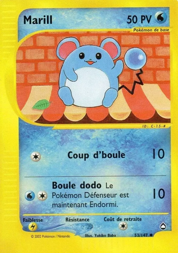 Cartes Pokémon Aquapolis : Toutes les cartes de la série