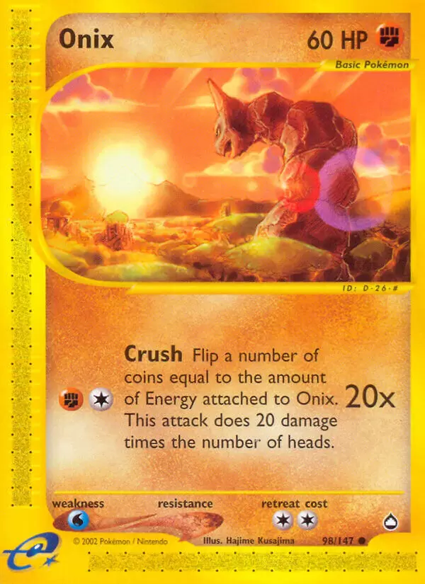 Cartes Pokémon Aquapolis : Toutes les cartes de la série