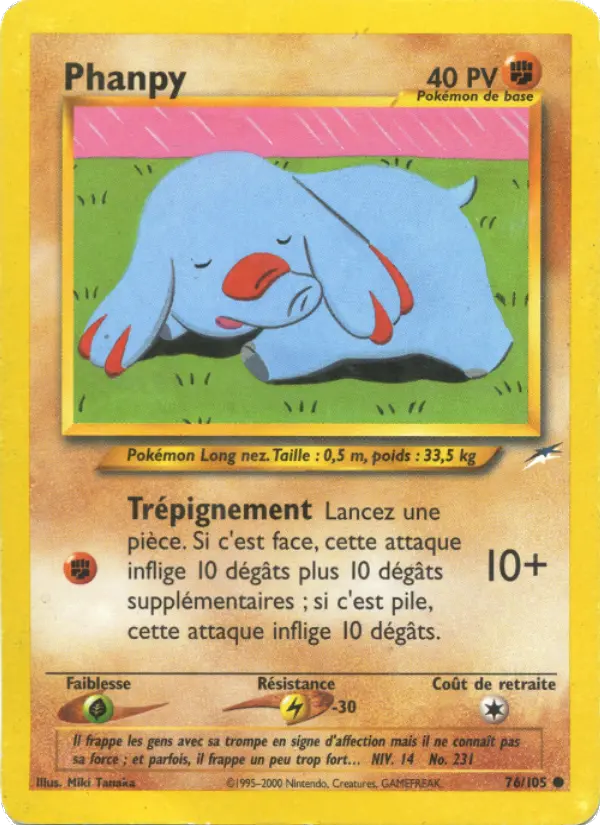 Phanpy 76/105 Neo Destiny carte Pokemon