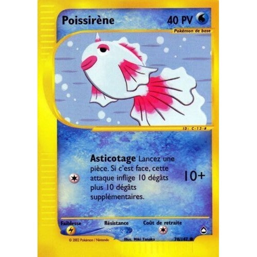 Cartes Pokémon Aquapolis : Toutes les cartes de la série