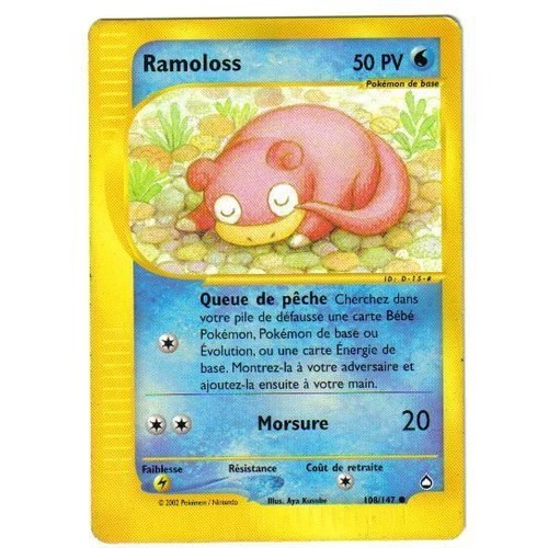 Ramoloss 108/147 Aquapolis carte Pokemon
