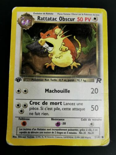 Rattatac obscur 51/82 Team Rocket carte Pokemon