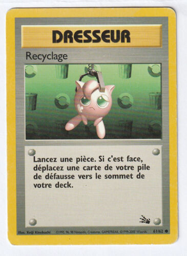Recyclage 61/62 Fossile carte Pokemon