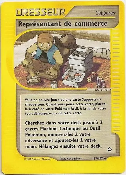 Représentant de commerce 137/147 Aquapolis carte Pokemon