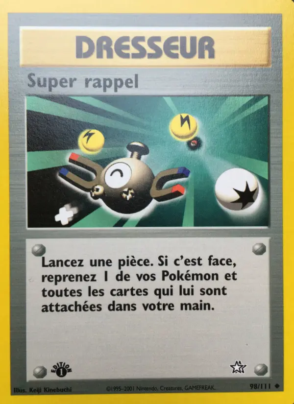 Cartes Pokémon Néo Génésis : Toutes les cartes de la série