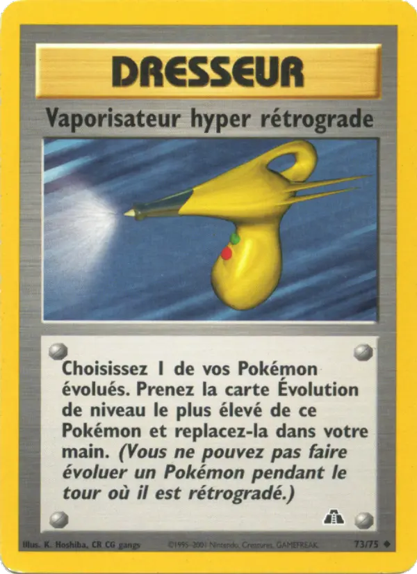 Vaporisateur hyper rétrograde 73/75 Neo Discovery carte Pokemon