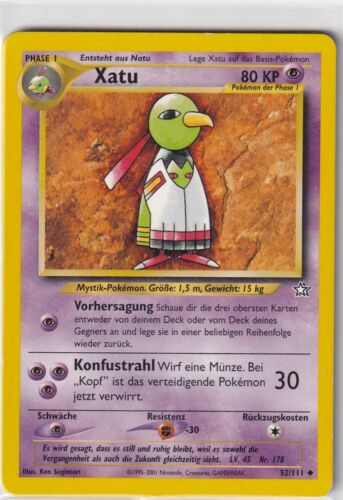 Cartes Pokémon Néo Génésis : Toutes les cartes de la série