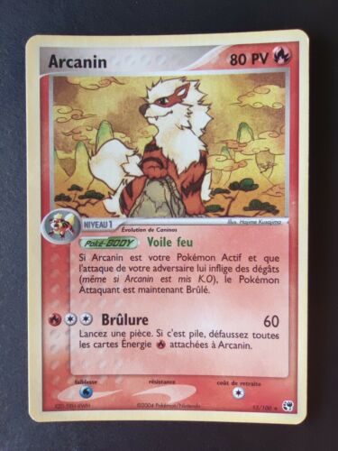 Arcanin 15/100 EX Tempête de sable carte Pokemon