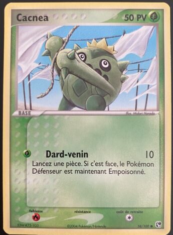 Cacnea 58/100 EX Tempête de sable carte Pokemon