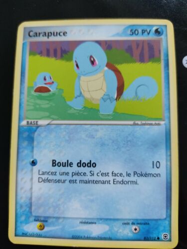 Carapuce 82/112 EX Rouge Feu Vert Feuille carte Pokemon