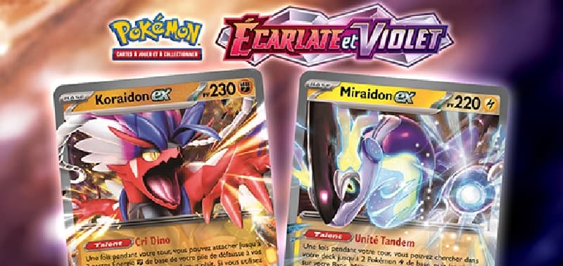 Cartes Pokémon Ecarlate et Violet : Toutes les cartes et extensions
