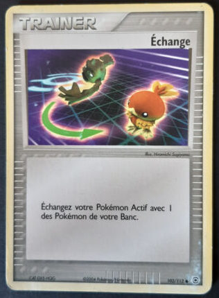 Échange 102/112 EX Rouge Feu Vert Feuille carte Pokemon