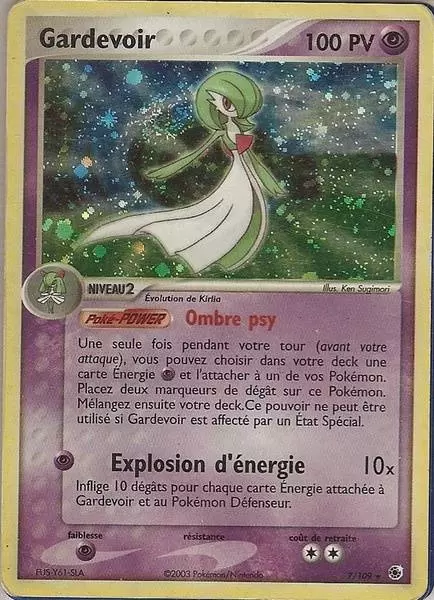 Gardevoir 7/109 EX Rubis &#038; Saphir carte Pokemon