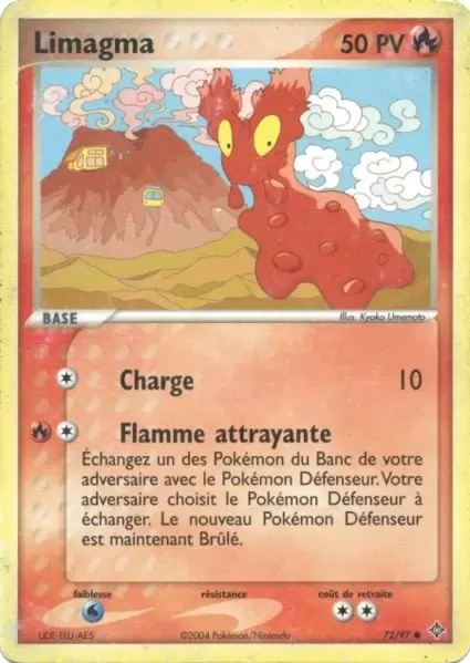 Limagma 72/97 EX Dragon carte Pokemon