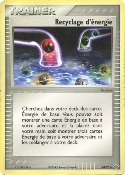 Recyclage d&#8217;énergie 84/97 EX Dragon carte Pokemon