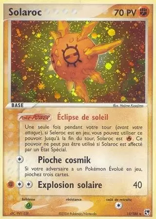 Solaroc 13/100 EX Tempête de sable carte Pokemon