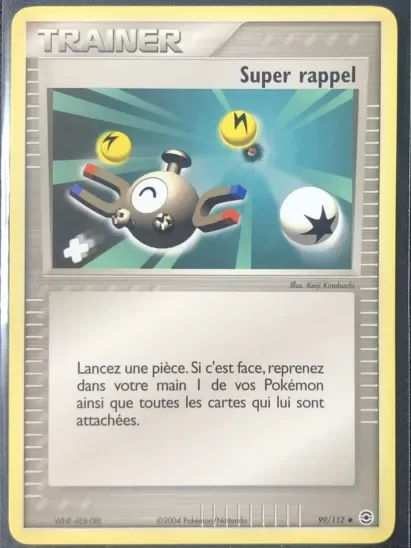 Super rappel 99/112 EX Rouge Feu Vert Feuille carte Pokemon