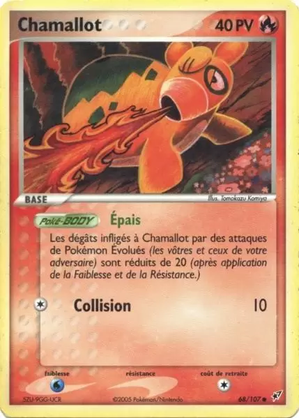 Chamallot 68/107 EX Deoxys carte Pokemon